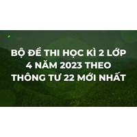 Bộ đề thi học kì 2 lớp 4 theo Thông tư 22 mới nhất