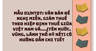 Mẫu 01/HTQT: Văn bản đề nghị miễn, giảm thuế theo Hiệp định thuế giữa Việt Nam và....(tên nước, vùng, lãnh thổ ký kết) có hướng dẫn chi tiết
