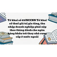 Hướng dẫn khai Tờ khai số thuế giá trị gia tăng, thu nhập doanh nghiệp phải nộp theo tháng dành cho ngân hàng khấu trừ thay nhà cung cấp ở nước ngoài