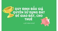 Quy định đấu giá quyền sử dụng đất để giao đất, cho thuê