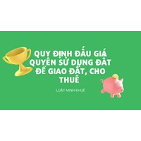 Quy định đấu giá quyền sử dụng đất để giao đất, cho thuê