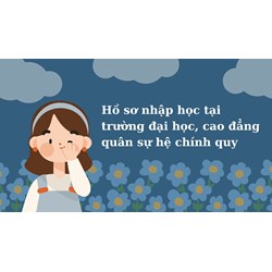 Hồ sơ thực hiện thủ tục tuyển sinh đào tạo trình độ đại học, cao đẳng quân sự hệ chính quy gồm những gì?