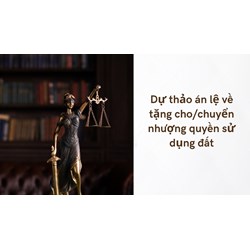 Dự thảo án lệ về tặng cho/chuyển nhượng quyền sử dụng đất