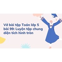 Vở bài tập Toán lớp 5 bài 99: Luyện tập chung diện tích hình tròn