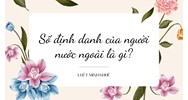 Số định danh của người nước ngoài là gì?