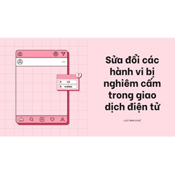 Sửa đổi các hành vi bị nghiêm cấm trong giao dịch điện tử