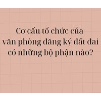 Cơ cấu tổ chức của văn phòng đăng ký đất đai có những bộ phận nào?