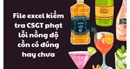 File excel kiểm tra CSGT phạt lỗi nồng độ cồn có đúng hay chưa?