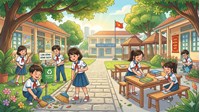 Kể về một lần em tham gia vệ sinh trường học lớp 3 siêu hay