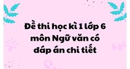 Đề thi học kì 1 lớp 6 môn Ngữ văn có đáp án chi tiết năm 2025