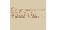 Mẫu sổ khám sức khỏe định kỳ theo Thông tư 09 có hướng dẫn