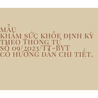 Mẫu sổ khám sức khỏe định kỳ theo Thông tư 09 có hướng dẫn