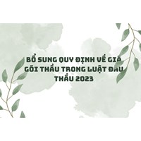 Bổ sung quy định về giá gói thầu trong Luật Đấu thầu mới