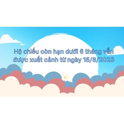 Hộ chiếu còn hạn dưới 6 tháng vẫn được xuất cảnh đúng không?