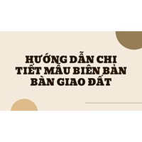 Mẫu biên bản bàn giao đất kèm hướng dẫn chi tiết nhất