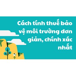 Cách tính thuế bảo vệ môi trường đơn giản, chính xác nhất