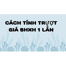 Cách tính trượt giá BHXH 1 lần