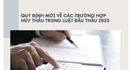 Quy định mới về các trường hợp hủy thầu trong Luật Đấu thầu mới