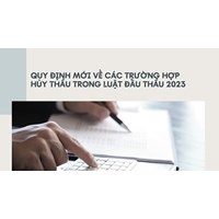 Quy định mới về các trường hợp hủy thầu trong Luật Đấu thầu mới