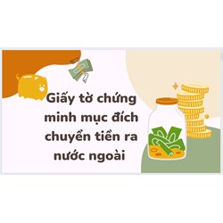 Giấy tờ chứng minh mục đích chuyển tiền ra nước ngoài