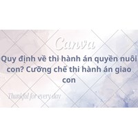 Quy định về thi hành án quyền nuôi con? Cưỡng chế thi hành án giao con?