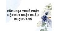 Các loại thuế phải nộp khi nhập khẩu rượu vang