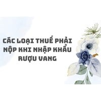 Các loại thuế phải nộp khi nhập khẩu rượu vang