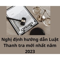 Nghị định hướng dẫn Luật Thanh tra mới nhất năm 2023 (Nghị định 43/2023/NĐ-CP)