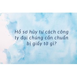 Hồ sơ hủy tư cách công ty đại chúng cần chuẩn bị giấy tờ gì?
