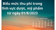 Biểu mức thu phí trong lĩnh vực dược, mỹ phẩm cập nhật mới nhất
