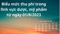 Biểu mức thu phí trong lĩnh vực dược, mỹ phẩm cập nhật mới nhất
