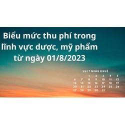 Biểu mức thu phí trong lĩnh vực dược, mỹ phẩm cập nhật mới nhất