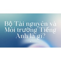 Bộ Tài nguyên và Môi trường Tiếng Anh là gì?