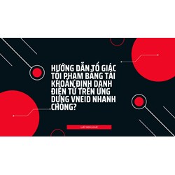 Hướng dẫn tố giác tội phạm bằng tài khoản định danh điện tử trên ứng dụng VNeID nhanh chóng?