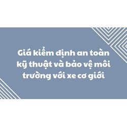 Giá kiểm định an toàn kỹ thuật và bảo vệ môi trường với xe cơ giới