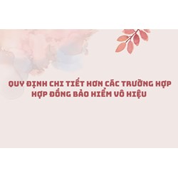 Quy định chi tiết hơn các trường hợp hợp đồng bảo hiểm vô hiệu
