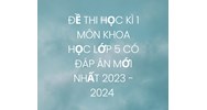 Đề thi học kì 1 môn Khoa học lớp 5 có đáp án mới nhất