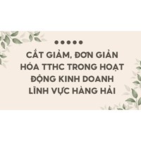 Cắt giảm, đơn giản hóa TTHC trong hoạt động kinh doanh lĩnh vực hàng hải