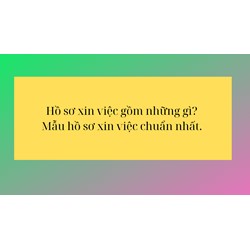 Hồ sơ xin việc gồm những gì? Mẫu hồ sơ xin việc chuẩn nhất