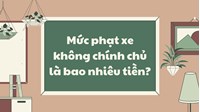 Mức phạt xe không chính chủ năm nay là bao nhiêu tiền?