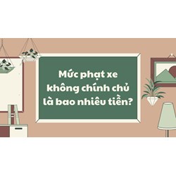 Mức phạt xe không chính chủ năm nay là bao nhiêu tiền?