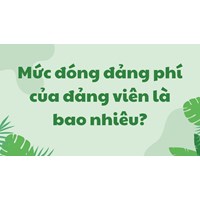 Mức đóng đảng phí của đảng viên hiện nay là bao nhiêu?