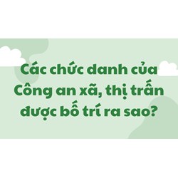 Các chức danh của Công an xã, thị trấn được bố trí ra sao?
