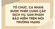 Tổ chức, cá nhân được phép cung cấp dịch vụ, sản phẩm bảo hiểm trên môi trường mạng