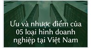 Ưu và nhược điểm của 05 loại hình doanh nghiệp tại Việt Nam