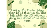 Hướng dẫn Phụ lục bảng phân bổ số thuế tiêu thụ đặc biệt phải nộp đối với hoạt động kinh doanh xổ số điện toán