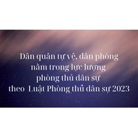 Dân quân tự vệ, dân phòng nằm trong lực lượng phòng thủ dân sự gồm?