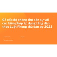 03 cấp độ phòng thủ dân sự với các biện pháp áp dụng tăng dần