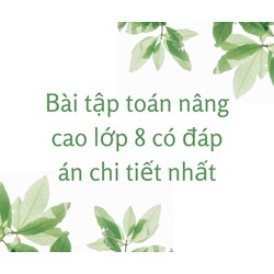 Bài tập toán nâng cao lớp 8 có đáp án chi tiết nhất