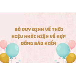 Bỏ quy định về thời hiệu khởi kiện về hợp đồng bảo hiểm